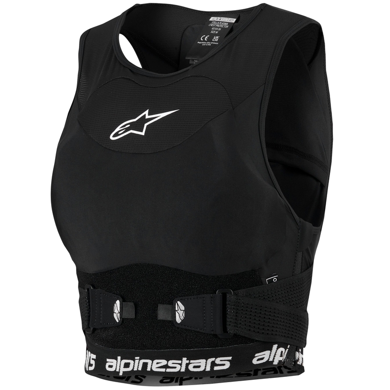 Gilet de protection Alpinestars Stella Plasma Chest pour femme, noir et blanc