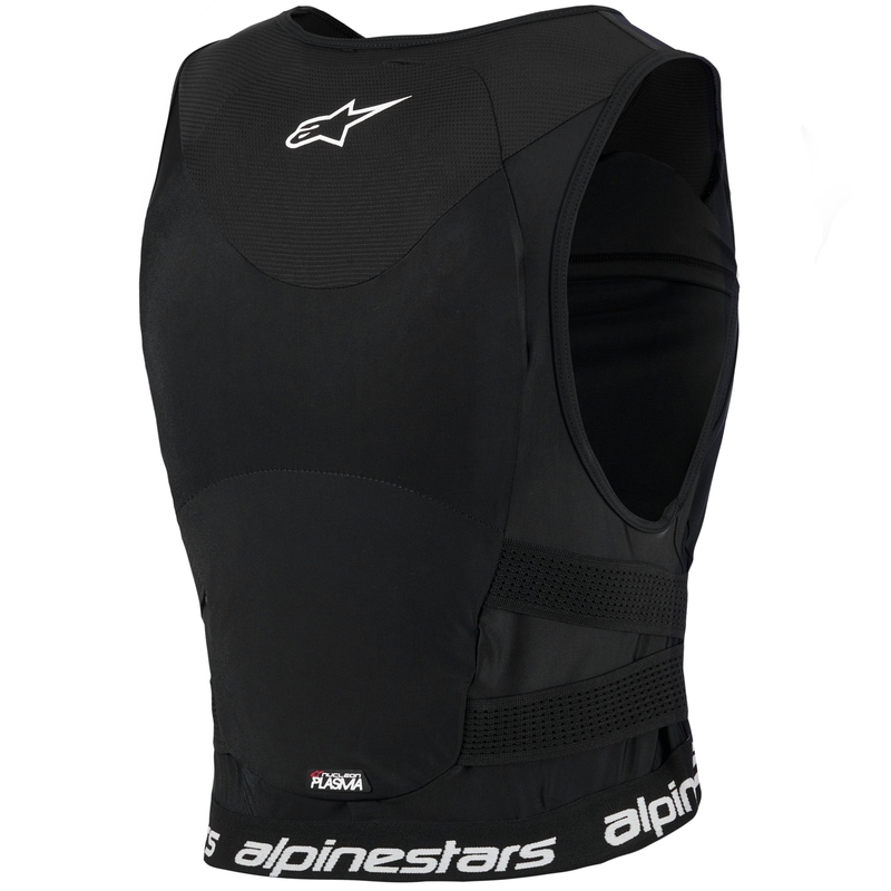 Gilet de protection Alpinestars Stella Plasma Chest pour femme, noir et blanc