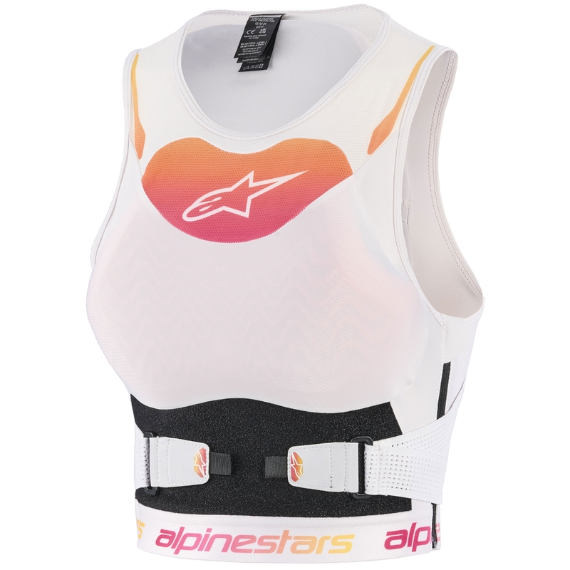 Gilet de protection Alpinestars Stella Plasma Chest pour femme, blanc dégradé