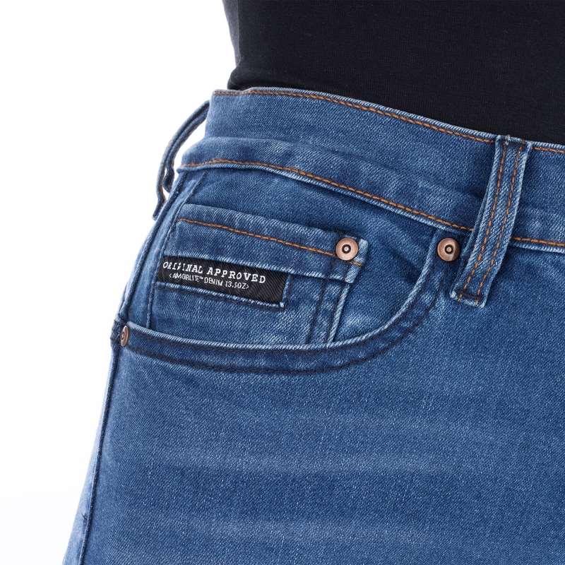 Jean moto femme OXFORD SOFIA AA Slim bleu clair