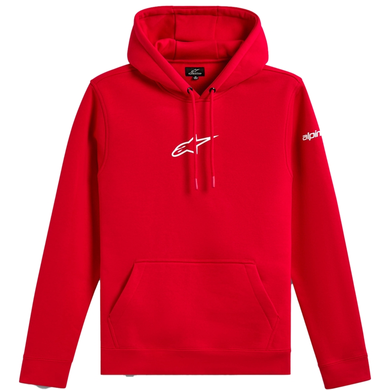 Sweat à capuche frontal Alpinestars rouge