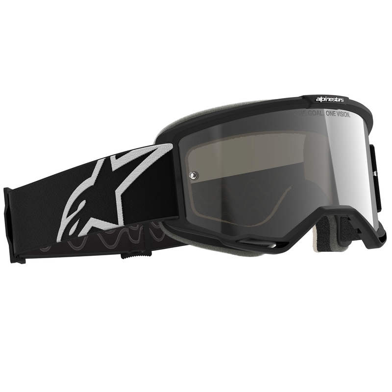 Lunettes de motocross Alpinestars Vision 5 Corp noires avec verres transparents