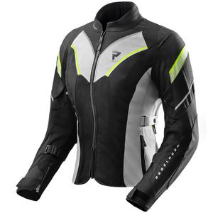 Veste moto femme Rebelhorn Hiflow V noir-gris-jaune fluo