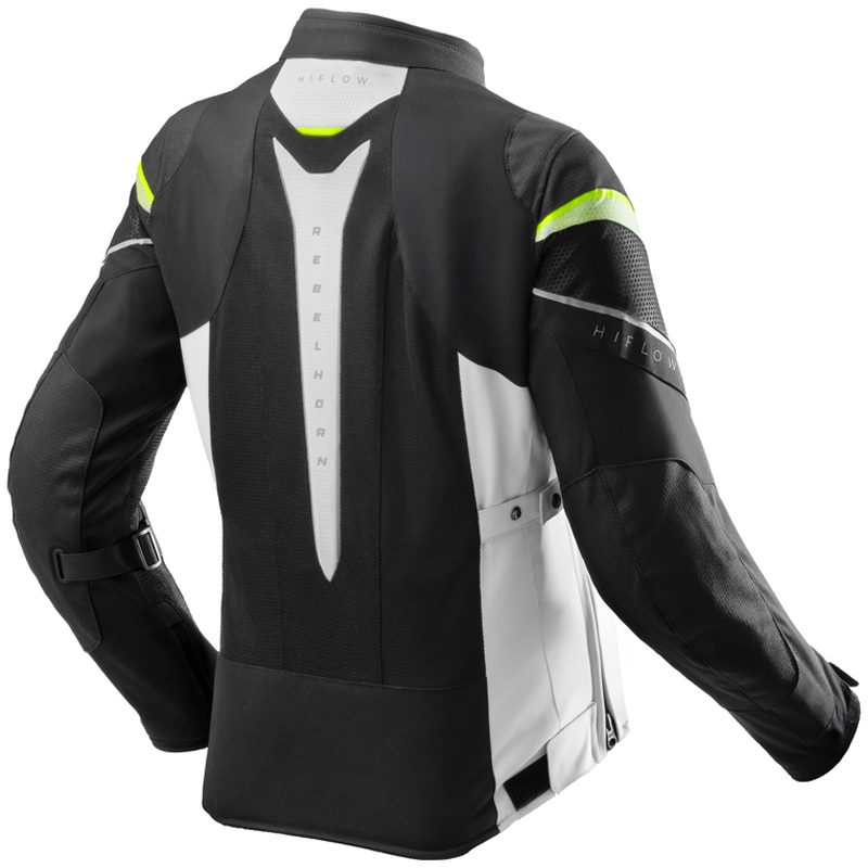 Veste moto femme Rebelhorn Hiflow V noir-gris-jaune fluo