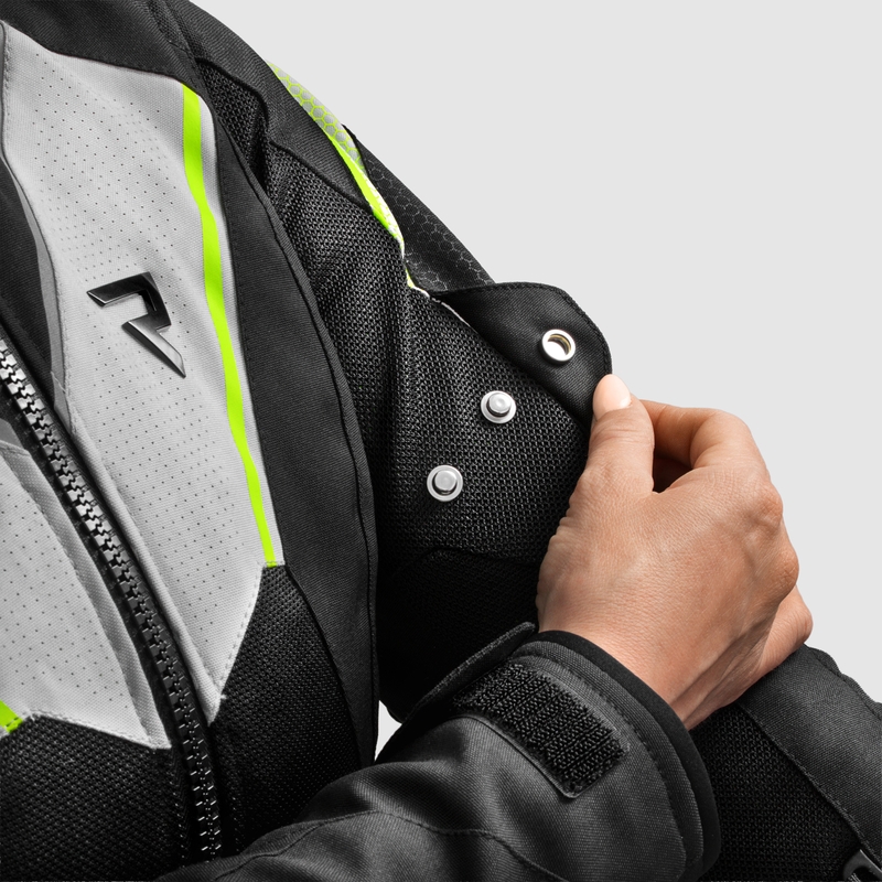 Veste moto femme Rebelhorn Hiflow V noir-gris-jaune fluo