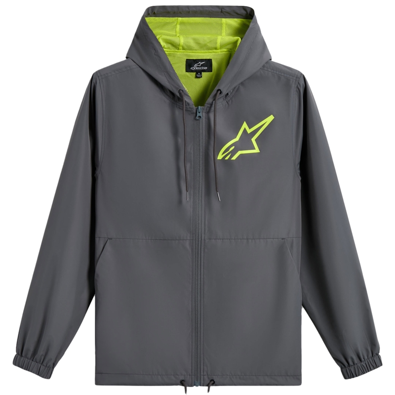 Veste coupe-vent Alpinestars Speeder Chromium Gris-Jaune Fluo