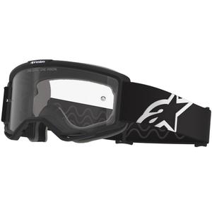 Lunettes de motocross Alpinestars Vision OTG noir-blanc avec verres transparents