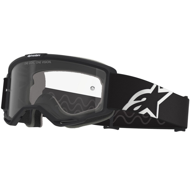 Lunettes de motocross Alpinestars Vision OTG noir-blanc avec verres transparents