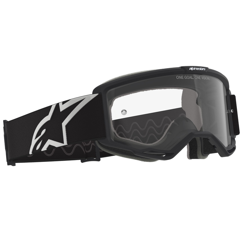 Lunettes de motocross Alpinestars Vision OTG noir-blanc avec verres transparents