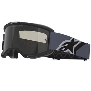 Lunettes de motocross Alpinestars Vision Sand noir-gris avec verres fumés foncés