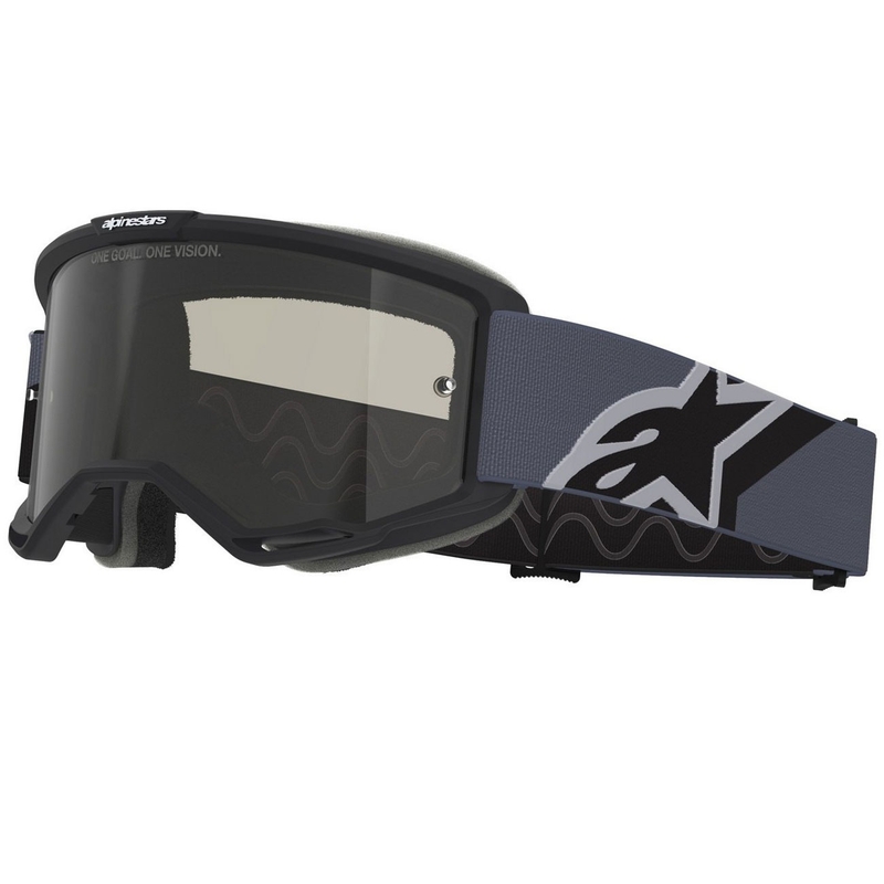 Lunettes de motocross Alpinestars Vision Sand noir-gris avec verres fumés foncés