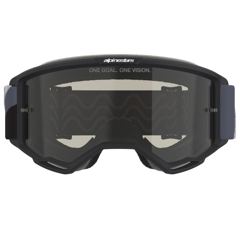 Lunettes de motocross Alpinestars Vision Sand noir-gris avec verres fumés foncés