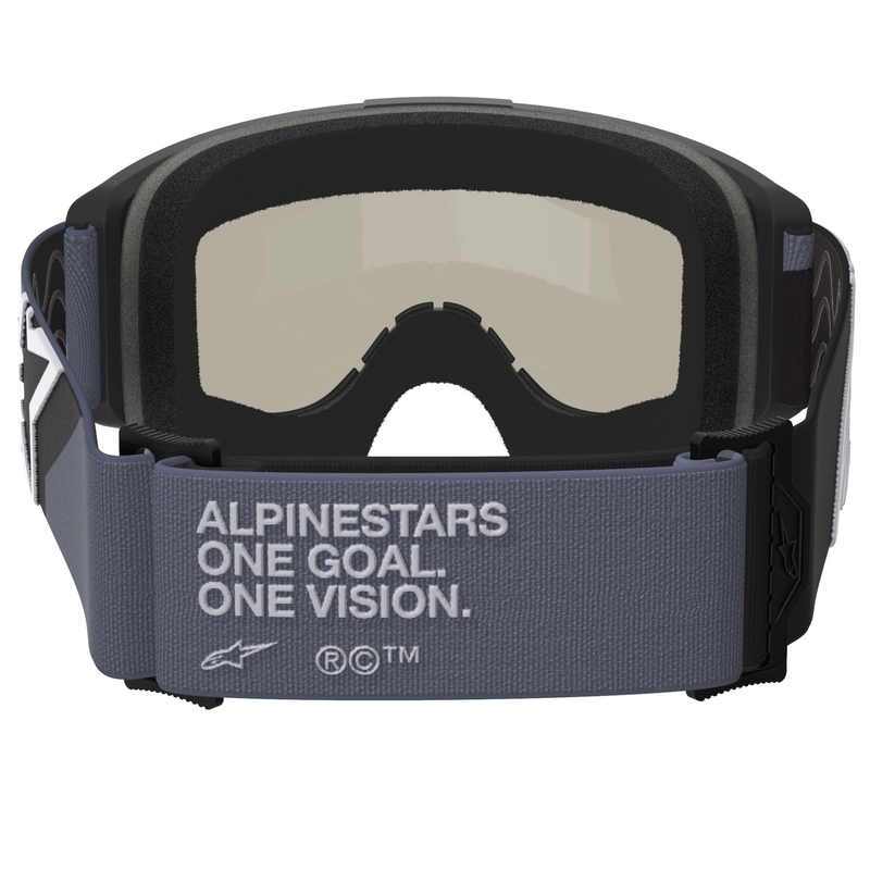 Lunettes de motocross Alpinestars Vision Sand noir-gris avec verres fumés foncés