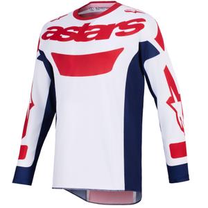 Maillot de motocross Alpinestars Racer Riway blanc-bleu-rouge