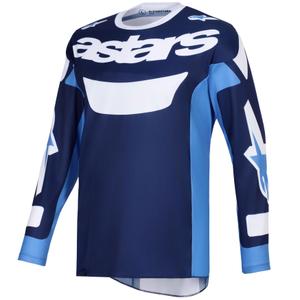 Maillot de motocross Alpinestars Racer Riway bleu-bleu clair-blanc