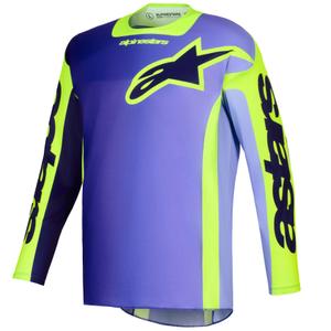 Maillot de motocross Alpinestars Racer Portl violet-jaune fluo