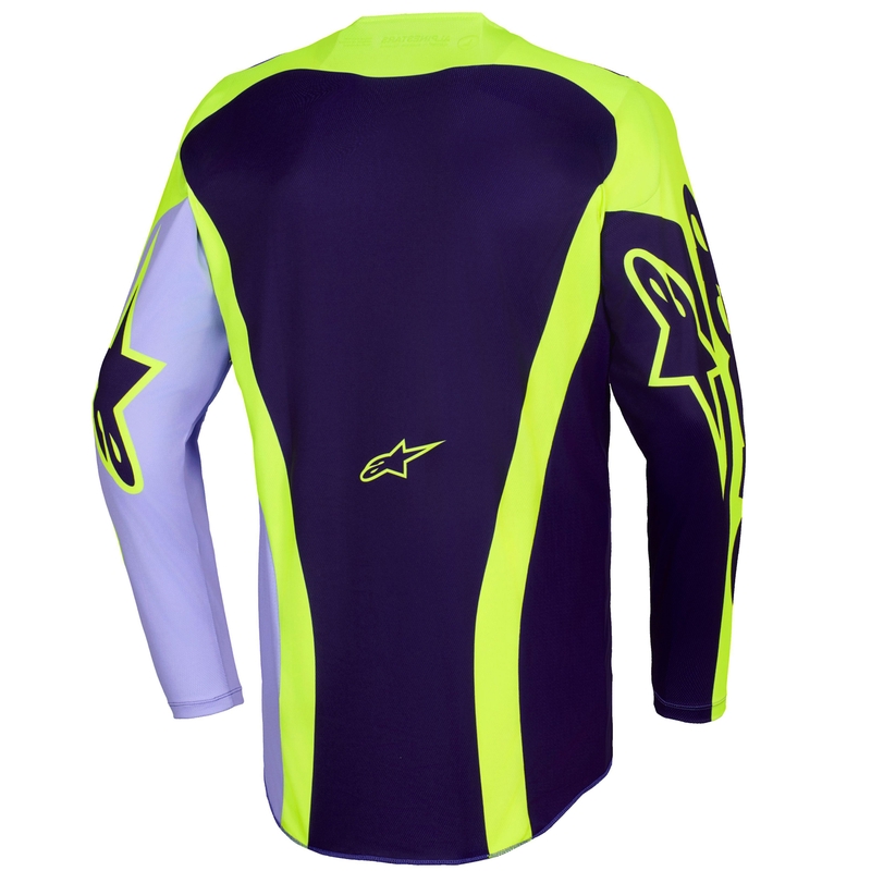 Maillot de motocross Alpinestars Racer Portl violet-jaune fluo