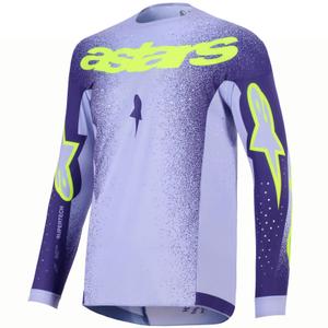 Maillot de motocross Alpinestars Supertech Scenz violet-jaune fluo
