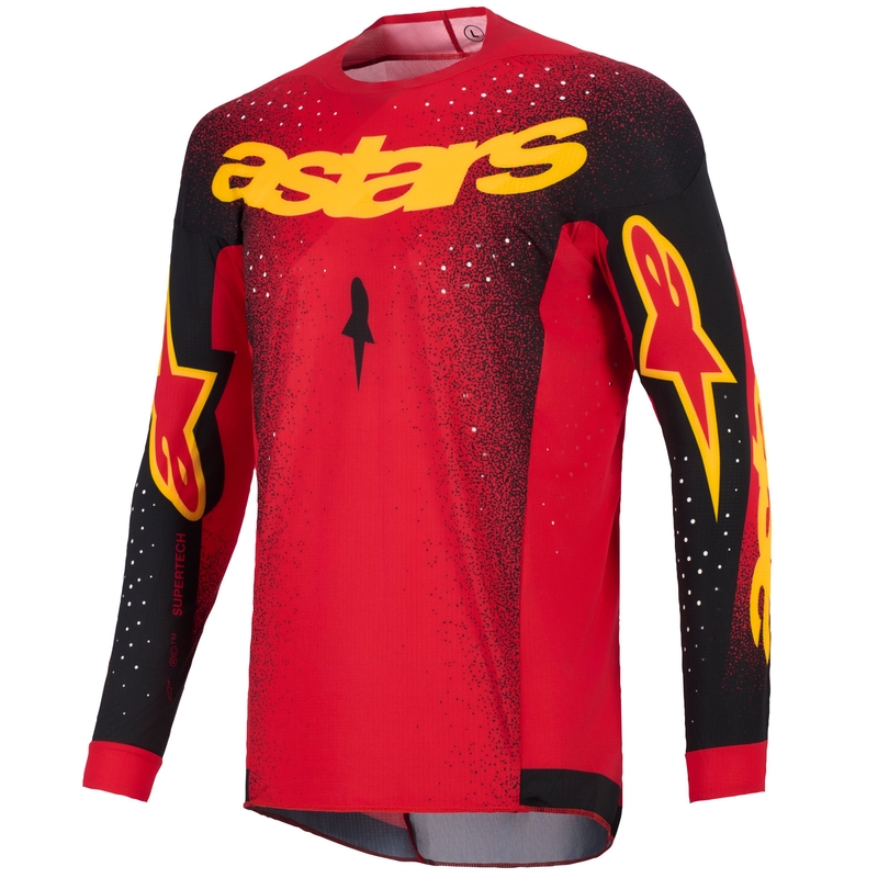 Maillot de motocross Alpinestars Supertech Scenz rouge-noir-jaune