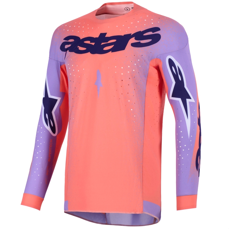 Maillot de motocross Alpinestars Supertech Scenz orange-corail-violet