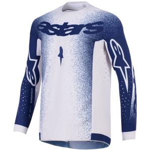 Maillot de motocross Alpinestars Supertech Scenz gris clair-bleu foncé