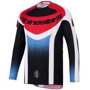 Maillot de motocross Alpinestars Techstar Knif noir-blanc-bleu-rouge