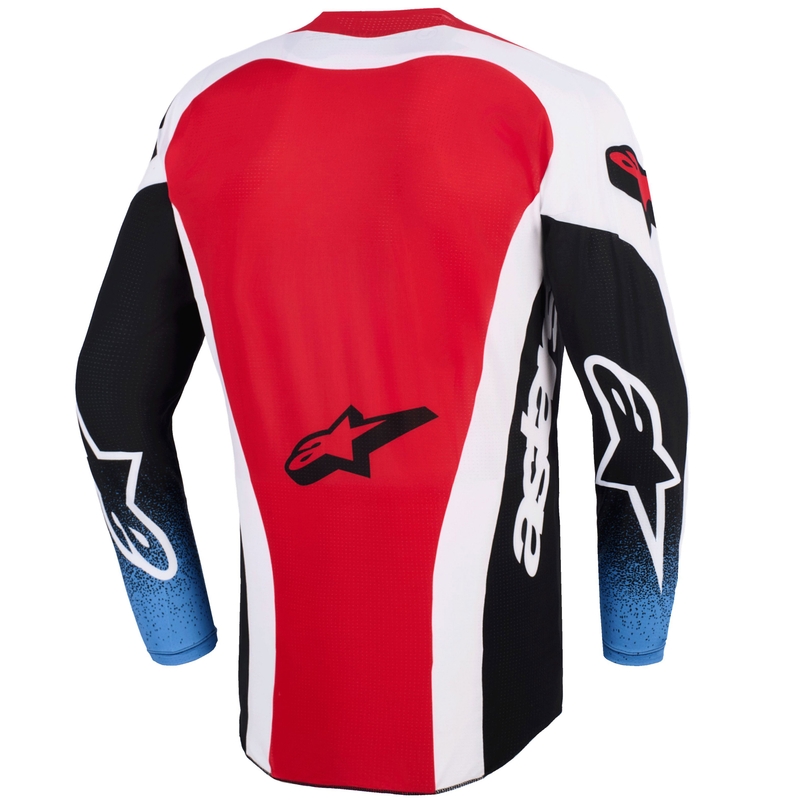 Maillot de motocross Alpinestars Techstar Knif noir-blanc-bleu-rouge