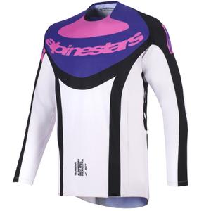 Maillot de motocross Alpinestars Techstar Knif noir-gris clair-violet