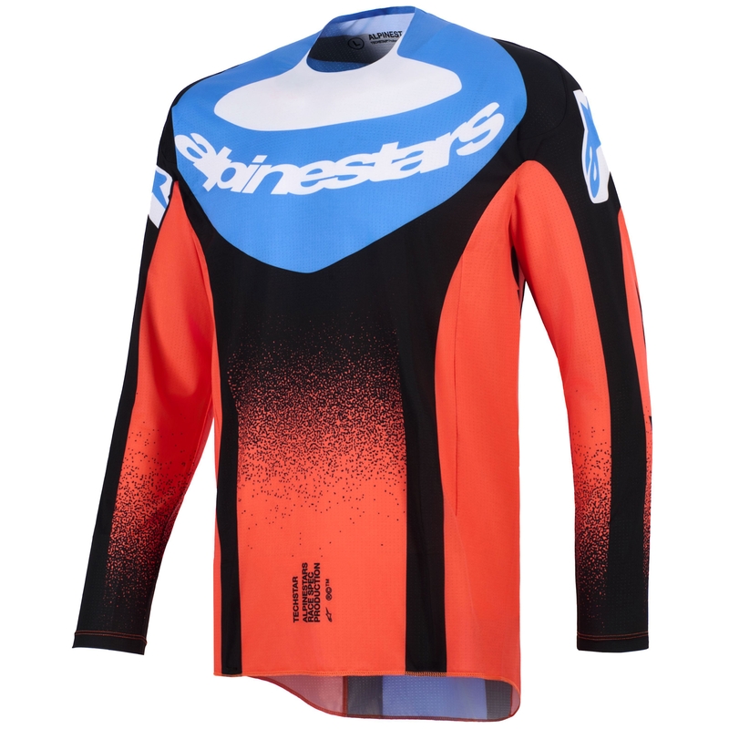 Maillot de motocross Alpinestars Techstar Knif orange-noir-bleu
