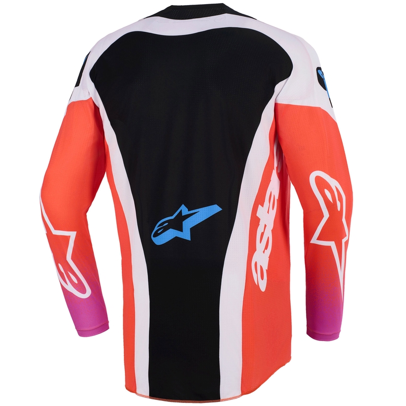 Maillot motocross Alpinestars Techstar Knif gris clair-orange fluo-noir