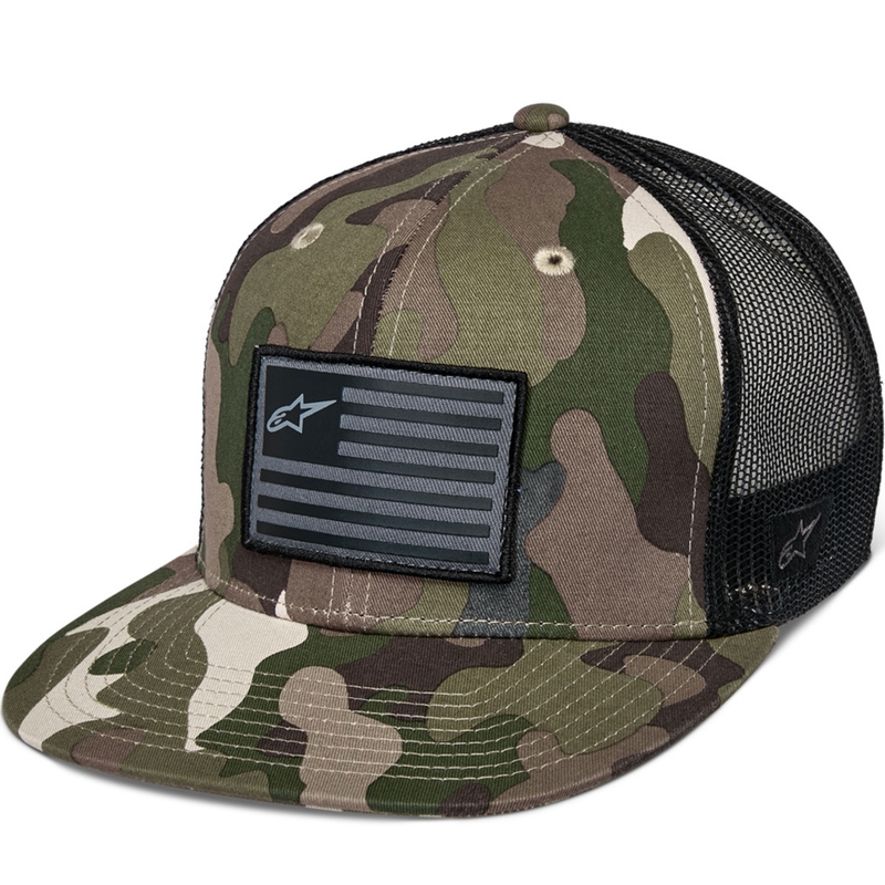 Casquette Alpinestars Flag verte camouflage-noir