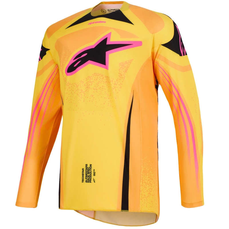 Maillot de motocross Alpinestars Techstar Nomur orange-jaune-rose