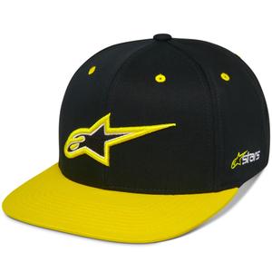 Casquette Snapback épaisse Alpinestars noir-jaune fluo