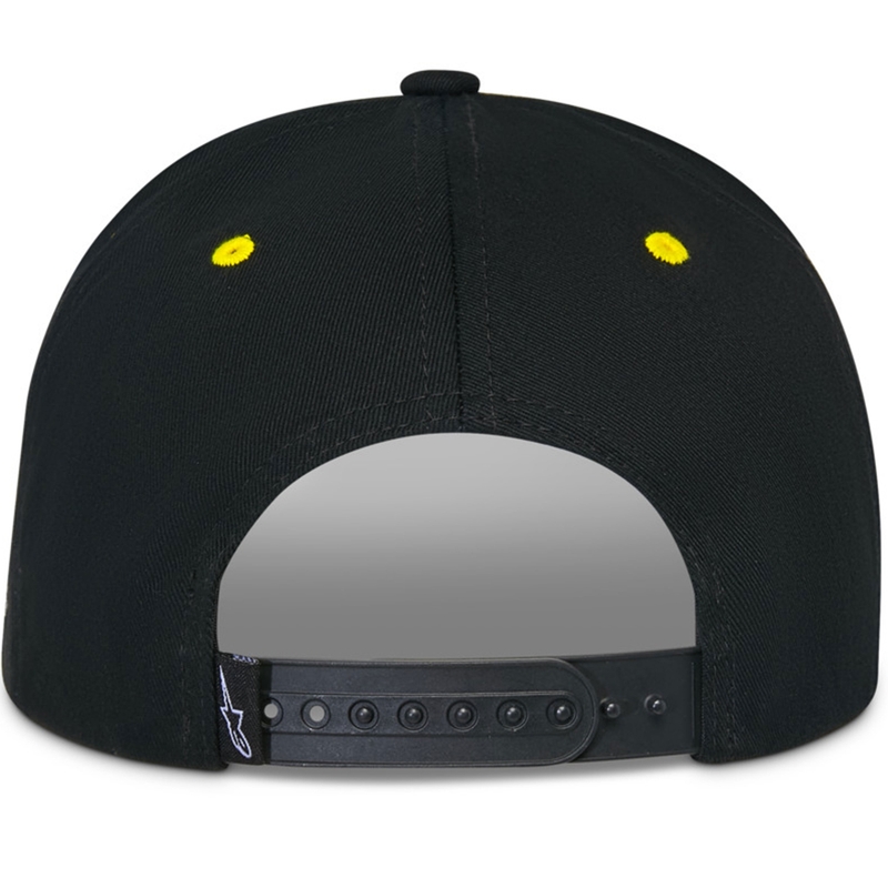 Casquette Snapback épaisse Alpinestars noir-jaune fluo