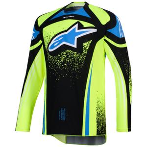Maillot de motocross Alpinestars Techstar Nomur bleu foncé-jaune fluo-bleu