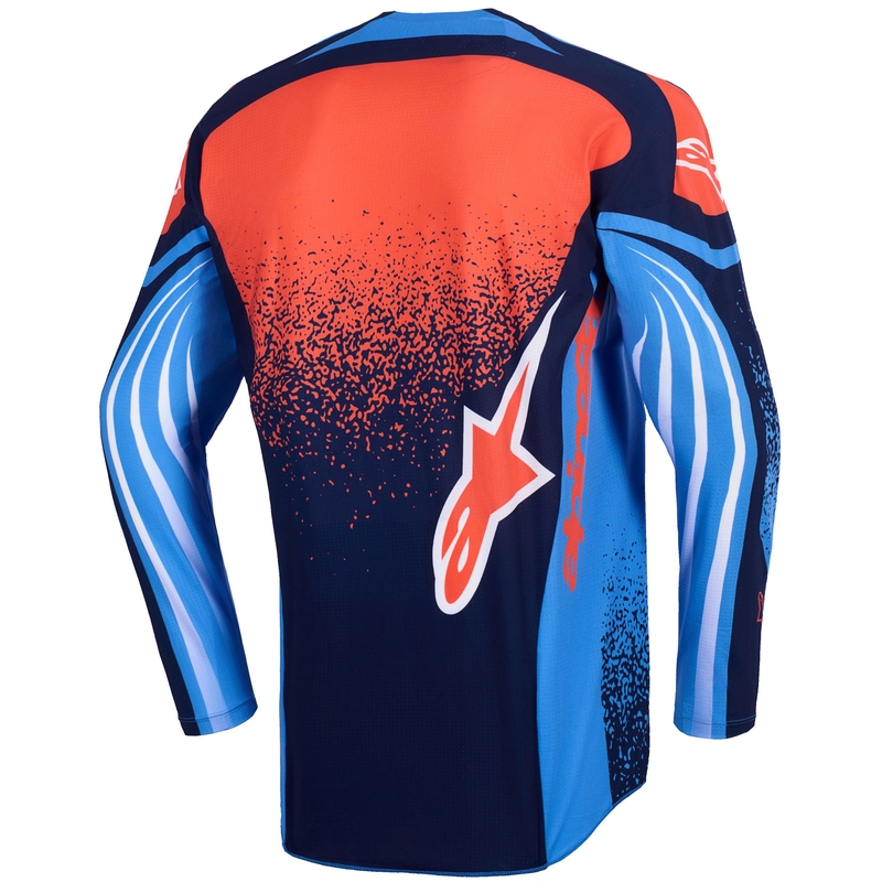 Maillot de motocross Alpinestars Techstar Nomur bleu foncé-orange-bleu