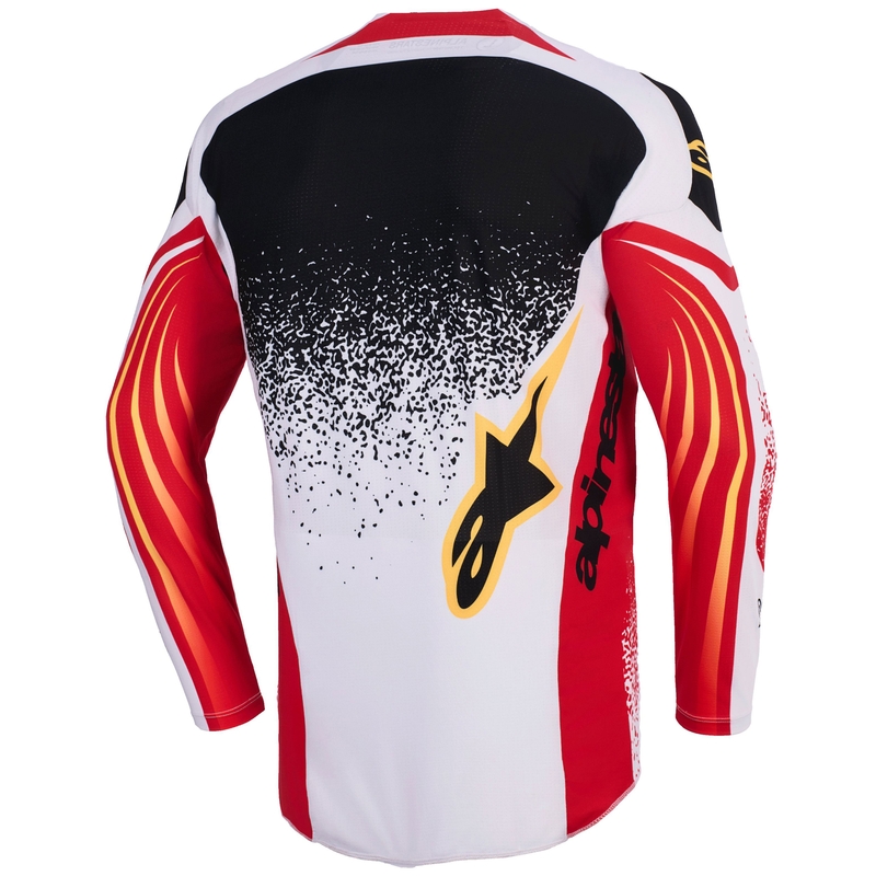 Maillot de motocross Alpinestars Techstar Nomur gris clair-rouge-noir-jaune