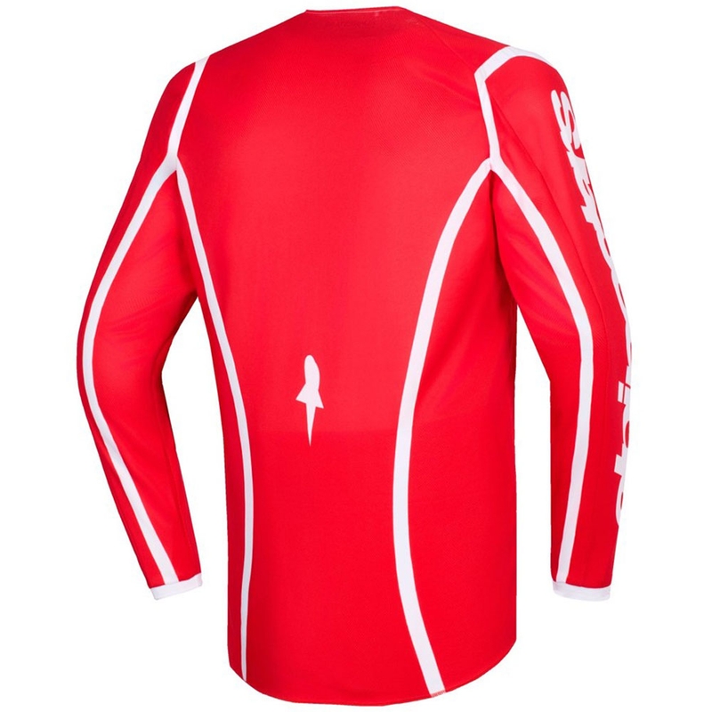 Maillot de motocross Alpinestars Fluid Apex rouge-blanc
