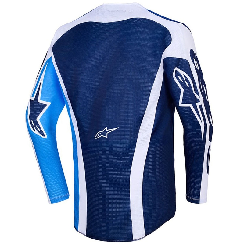 Maillot de motocross Alpinestars Racer Air Portl bleu-blanc
