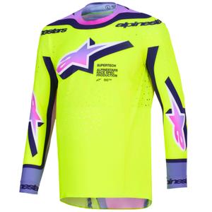 Maillot motocross Alpinestars Supertech Vista jaune fluo-violet-noir