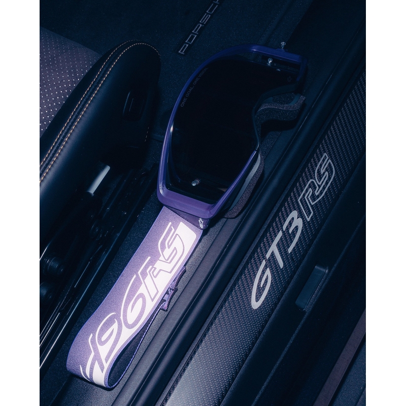 Lunettes de motocross Alpinestars Supertech Vision Hunta96 XXV violet-blanc avec plexiglas argent miroir