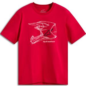 T-shirt CSF pour casque de motocross Alpinestars rouge