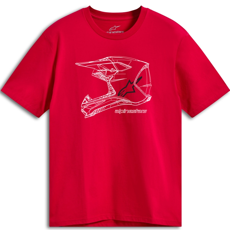 T-shirt CSF pour casque de motocross Alpinestars rouge