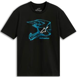 T-shirt CSF pour casque MX Alpinestars noir-bleu