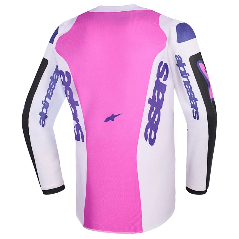 Dětský motokrosový dres Alpinestars Fluid Grid černo-světle šedo-fialový