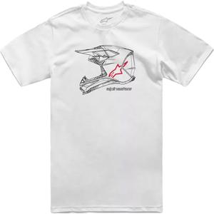 T-shirt Alpinestars MX Helmet CSF blanc