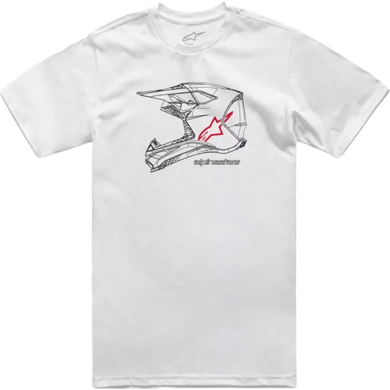 T-shirt Alpinestars MX Helmet CSF blanc