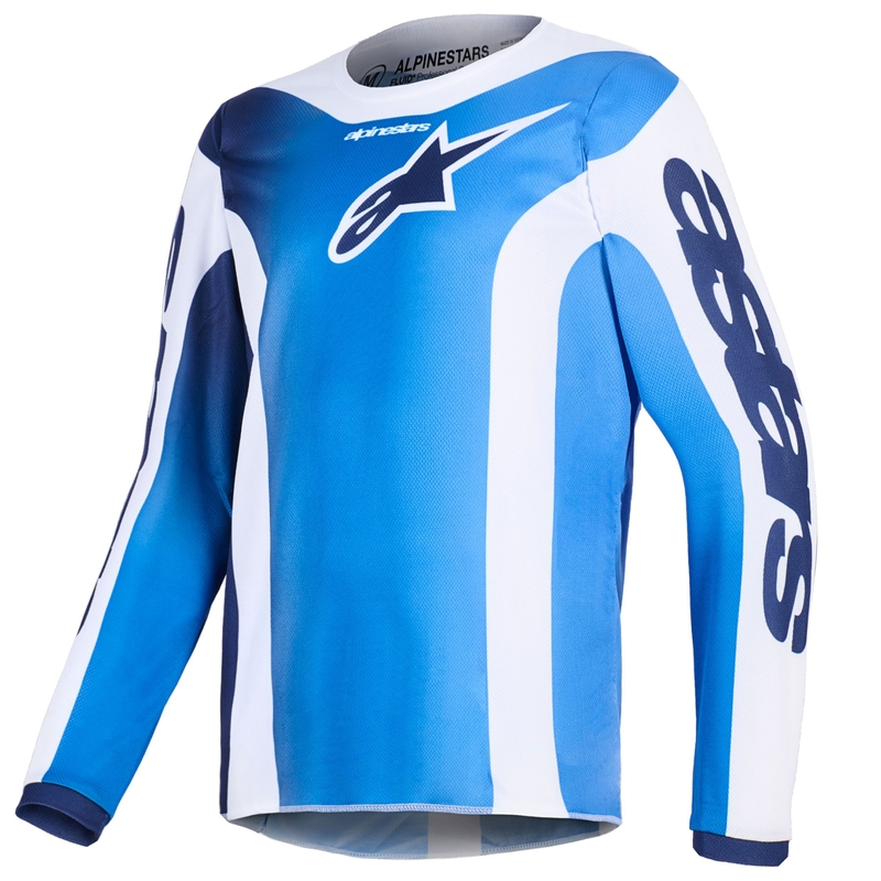 Dětský motokrosový dres Alpinestars Fluid Portl modro-bílý