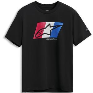 T-shirt Alpinestars Global CSF noir-rouge-blanc-bleu