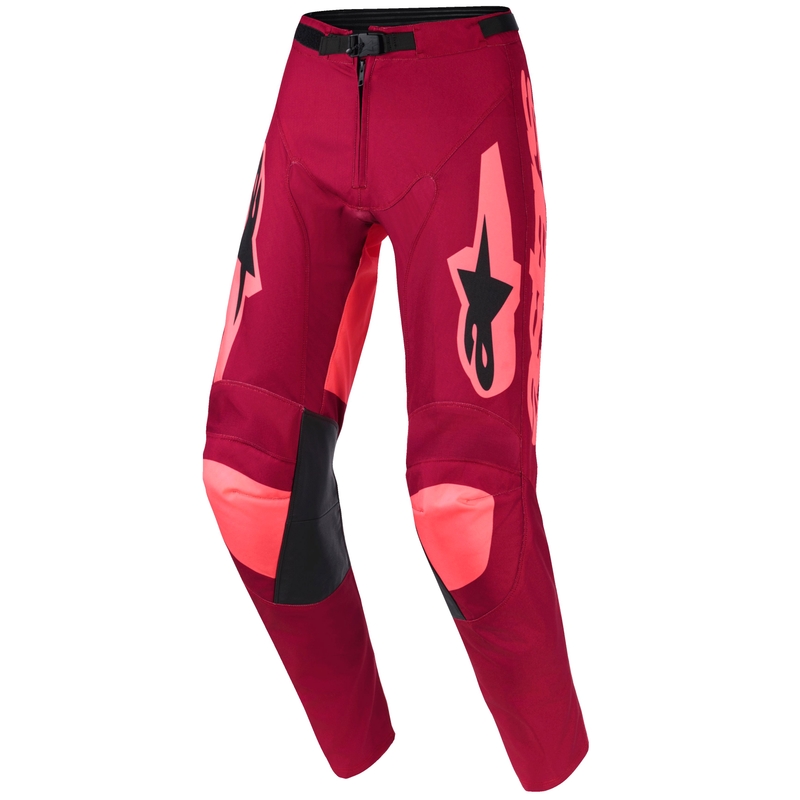 Motokrosové kalhoty Alpinestars Racer Riway tmavě červeno-korálové